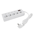 Multi-Functional Platooninsert Outlet 4 USB Ports 5 UE Plug Socket Wall Charger Plug elétrico